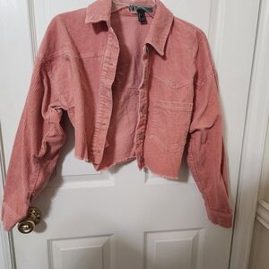 Forever 21 Blush Corduroy Jacket Size Small